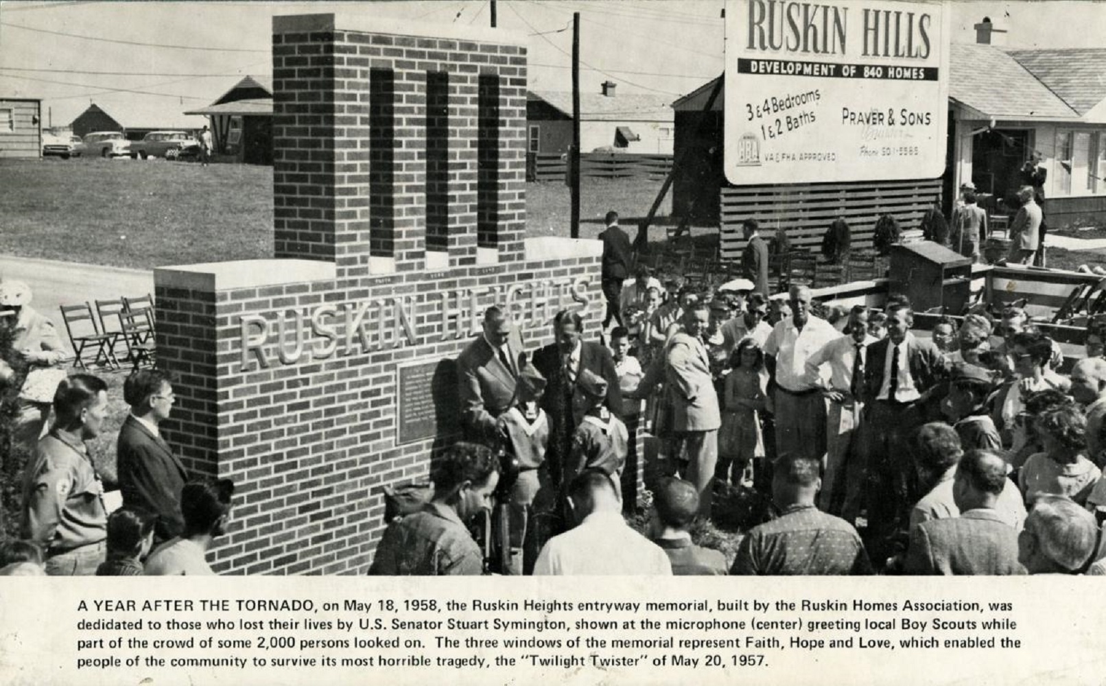 Dedication of the Ruskin Heights Tornado Memorial